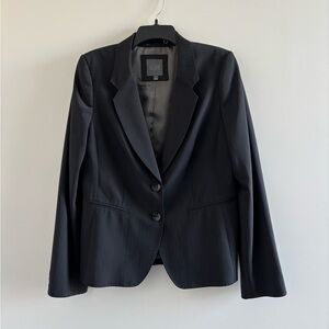 Y2K Vintage The Limited Luxe Blazer Black Stripe Two Button Wool Women 10 Career